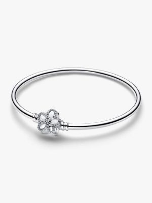 Pavé Flower Bangle