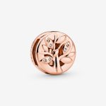 Rose Sparkling Family Tree Clip Charm
