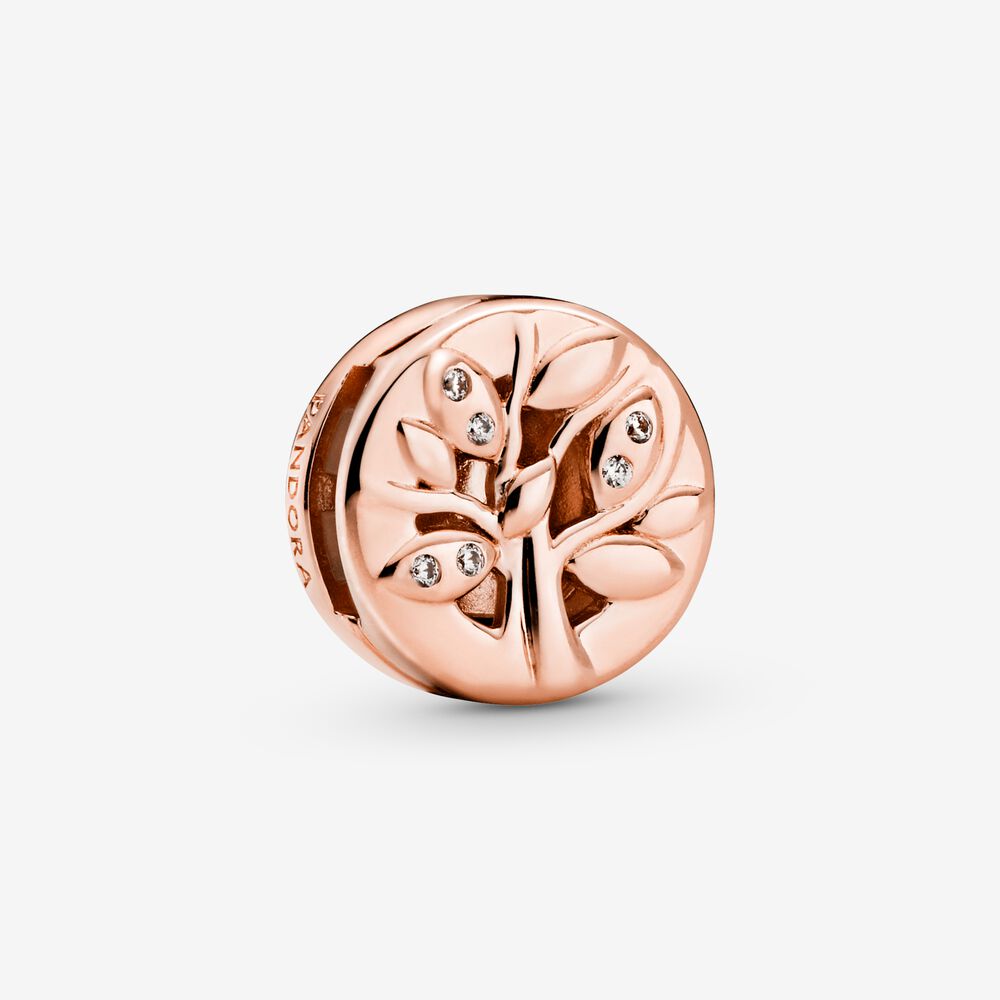 Rose Sparkling Family Tree Clip Charm
