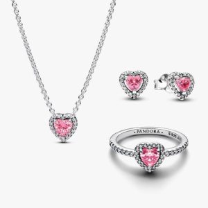 Pink Hearts Jewelry Set