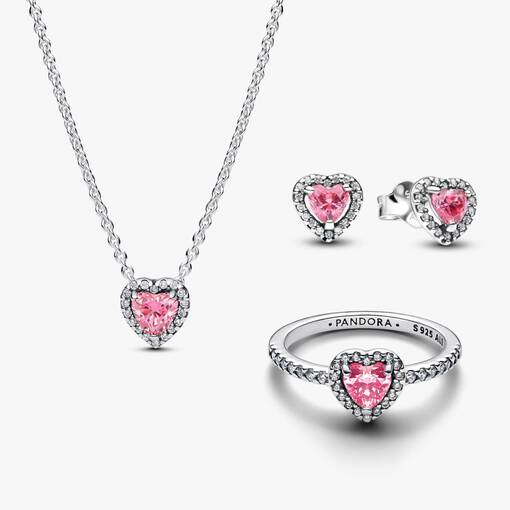 Pink Hearts Jewelry Set