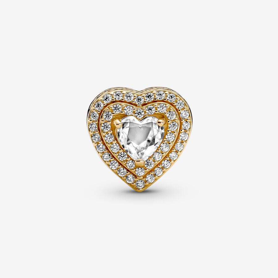 Sparkling Leveled Hearts Charm