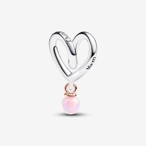 Two-tone Wrapped Heart Charm