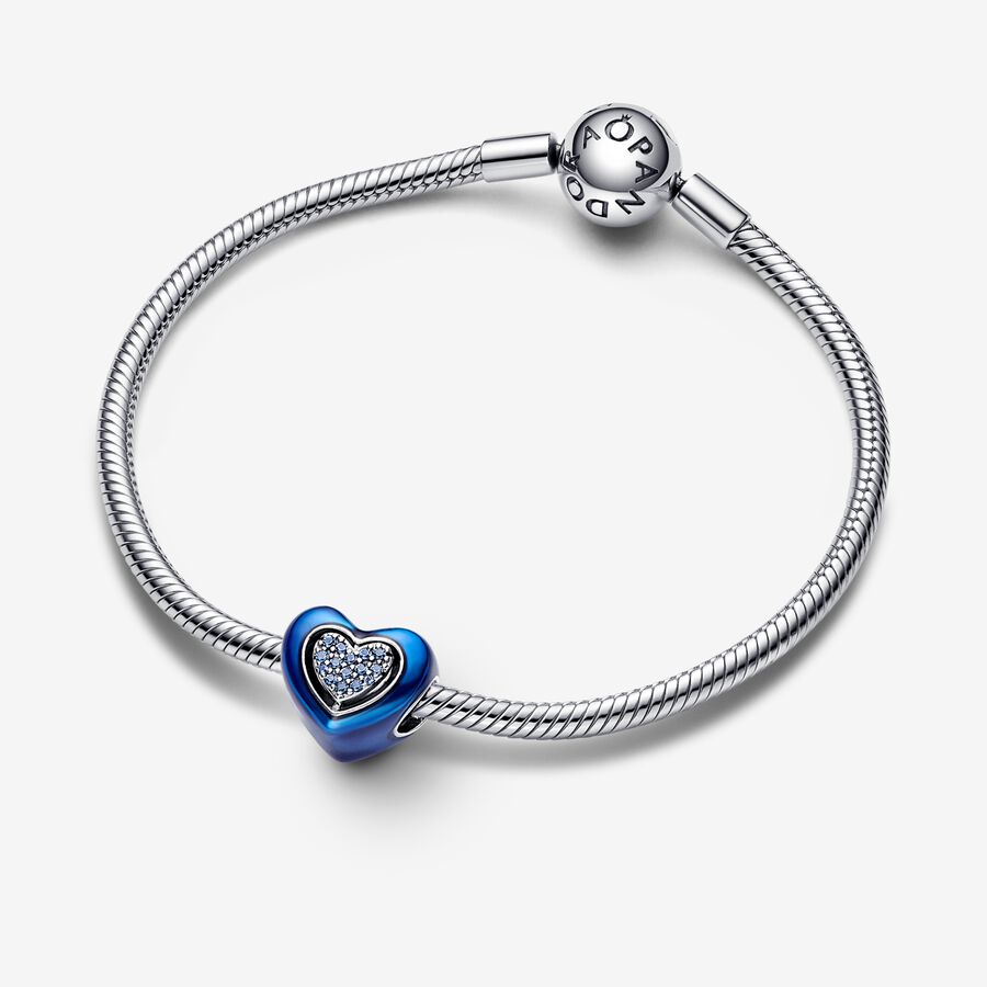 Blue Spinnable Heart Charm - Image 4