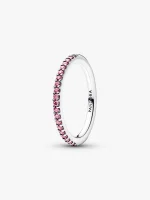 Sparkling Pink Band Ring