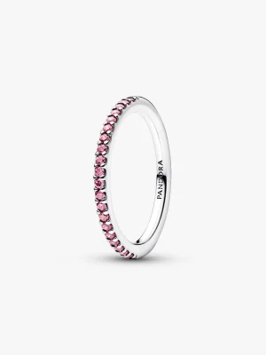 Sparkling Pink Band Ring