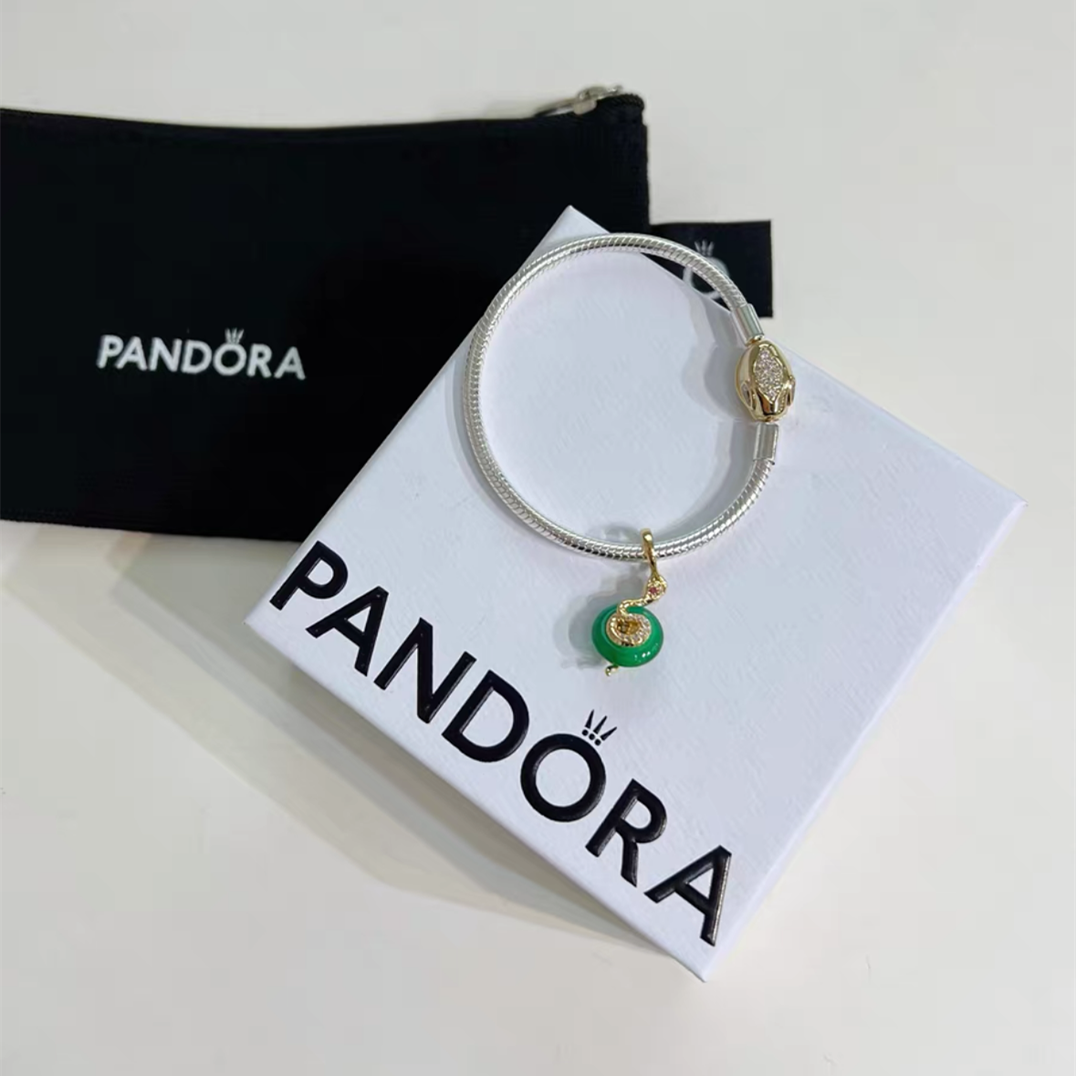 Lunar New Year Snake Dangle Charm and Bracelet Set - Image 6