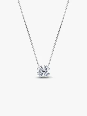 Sparkling Lucky Clover Pendant Necklace