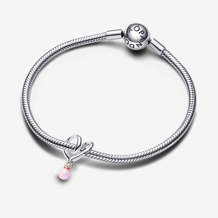 Two-tone Wrapped Heart Charm - Image 2