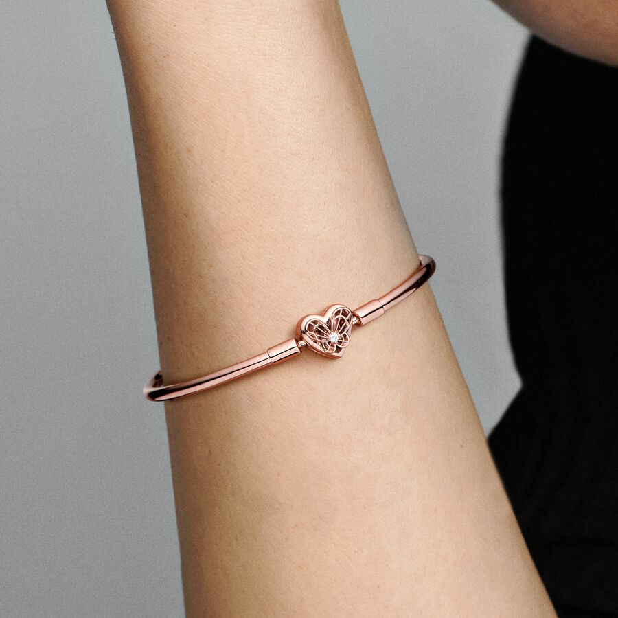 Moments Heart & Butterfly Bangle - Image 2
