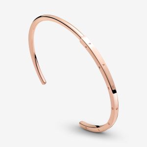 Signature I-D Open Bangle Rose gold plated