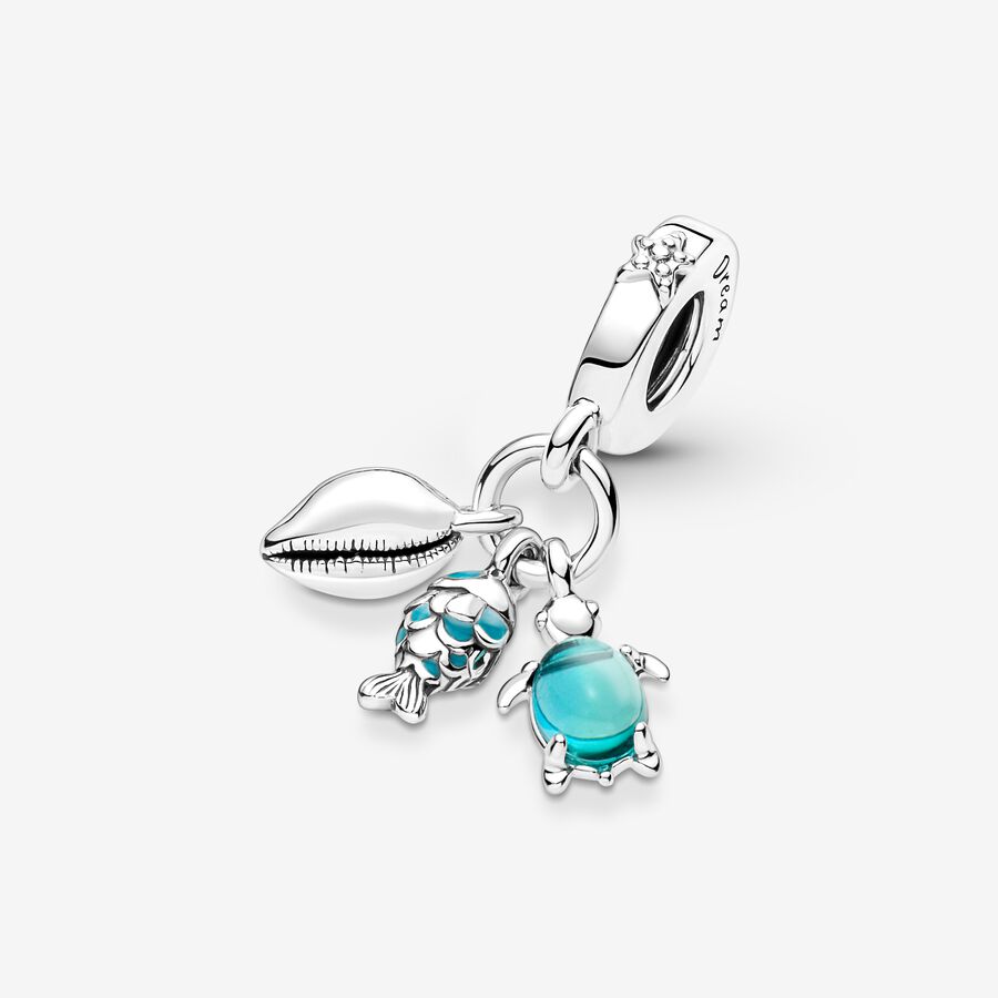 Fish, Sea Turtle, Conch Dangle Charm - Image 2