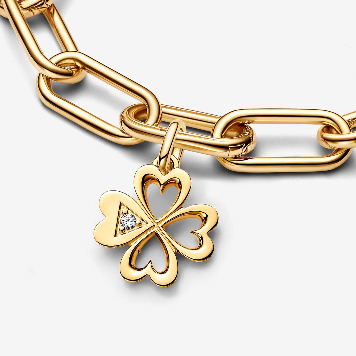 Heart Four-leaf Clover Medallion Charm - Image 3