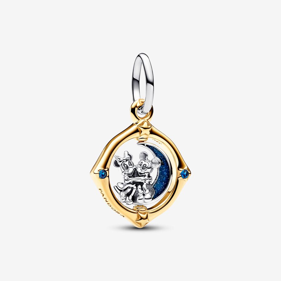 Two-tone Spinning Moon Dangle Charm