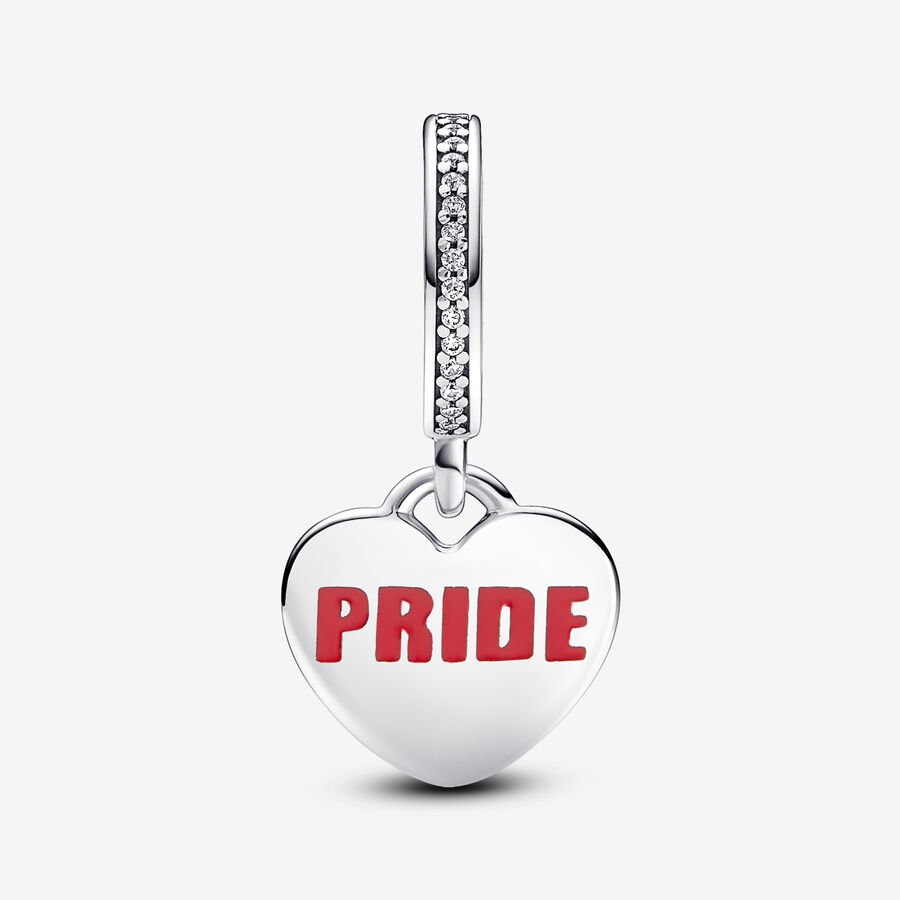 Pride Rainbow Heart Dangle Charm - Image 3