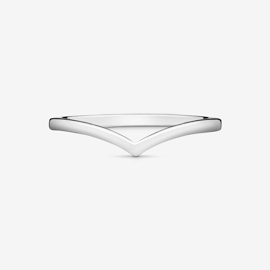 Sparkling Wishbone Heart Ring Set - Image 3