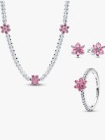 Pink Herbarium Bloom Jewelry Set