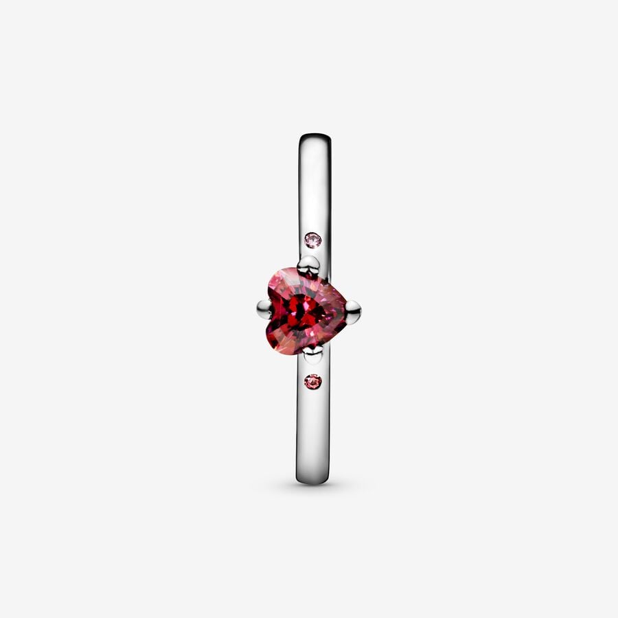 Sparkling Red Heart Ring - Image 3