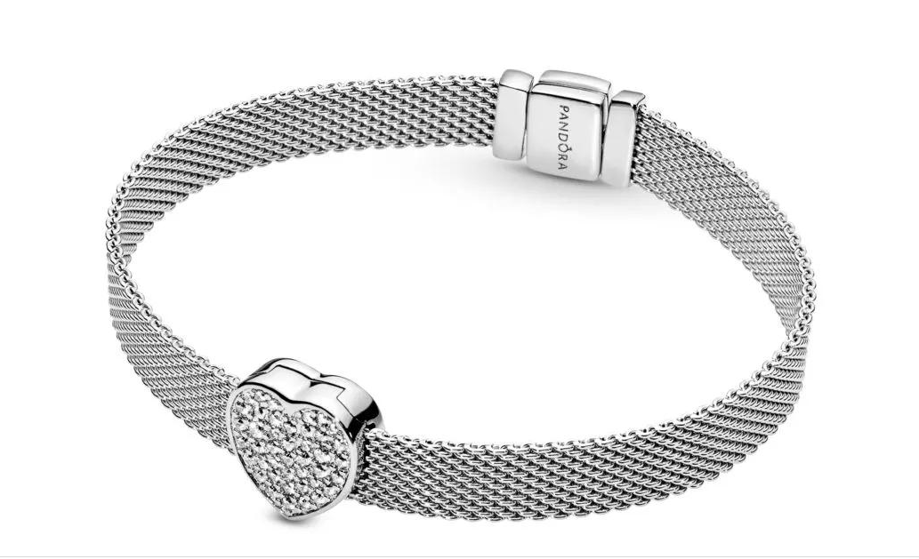 Reflexions Pave Heart Clip Bead - Image 4
