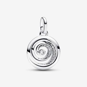 Gratitude Spiral Medallion Charm