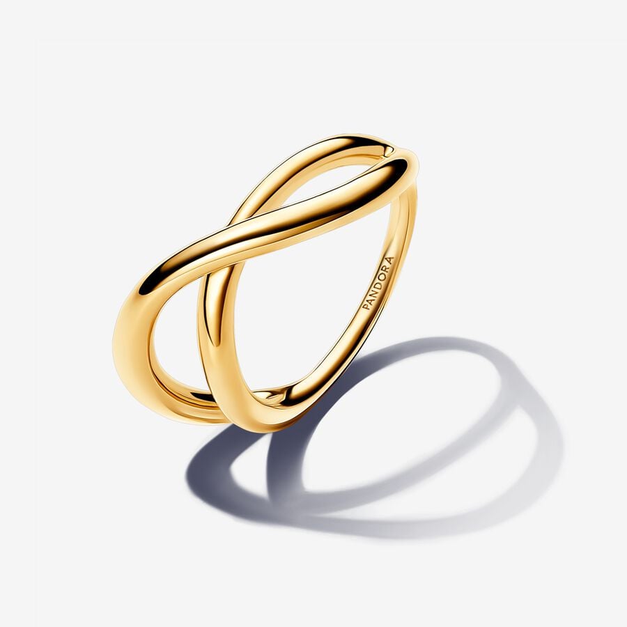 Infinity Pearl Intwined Stacking Ring Set - Image 3