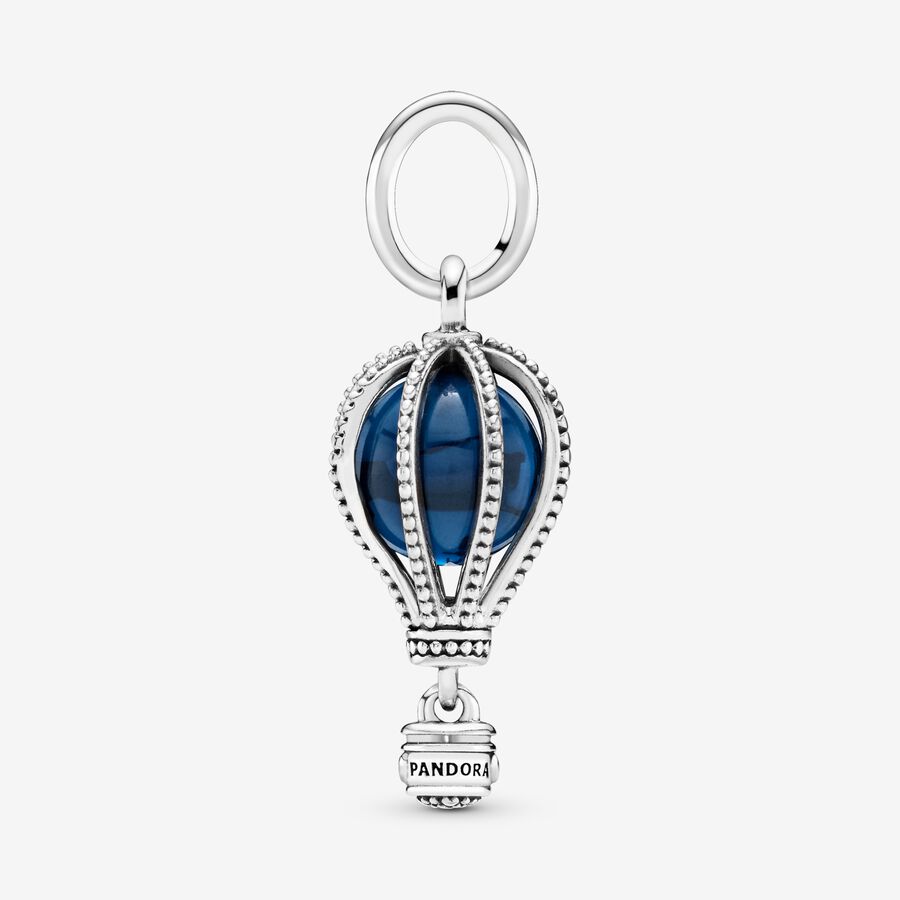 Blue Hot Air Balloon Travel Charm - Image 2