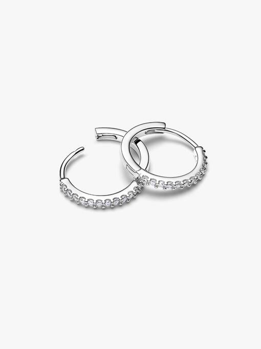 Sparkling Mini Hoop Earrings - Image 4