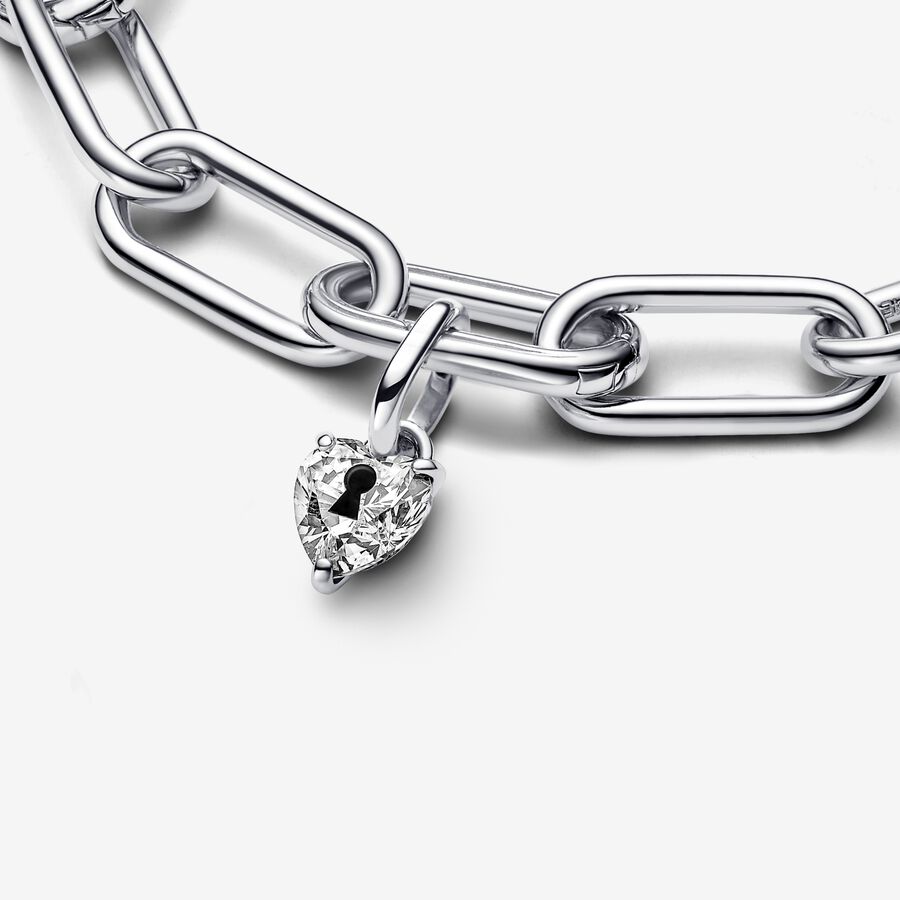 Keyhole Heart Mini Dangle Charm - Image 4