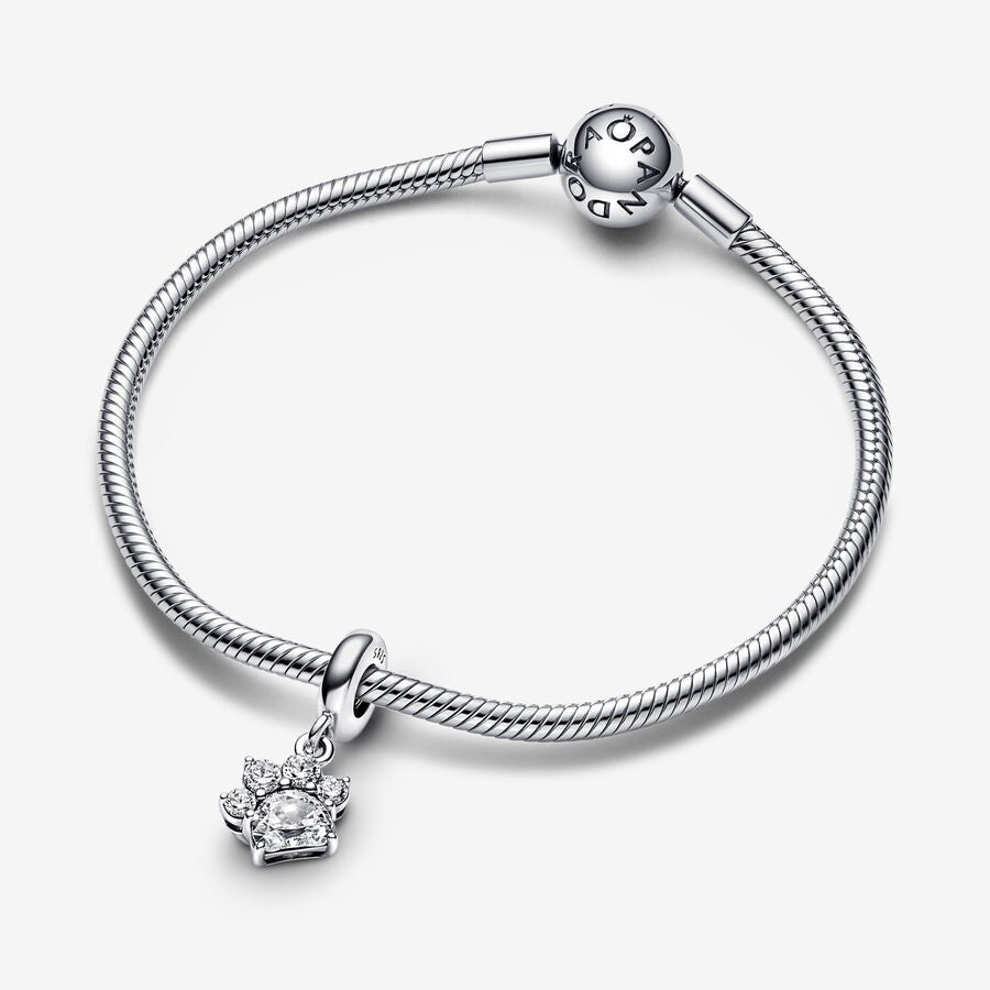 Sparkling Paw Print & Heart Charm - Image 3