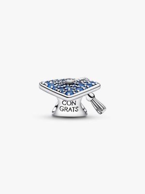 Sparkling Blue 2026 Graduation Cap Charm