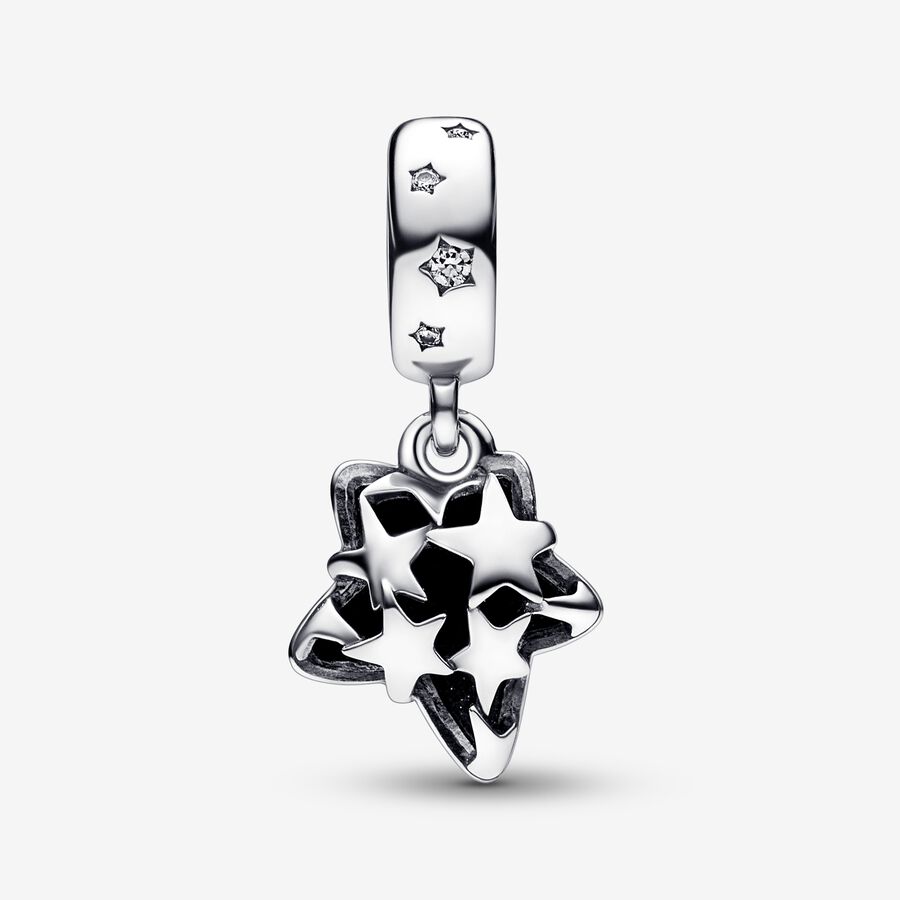 Celestial Galaxy Star Murano Dangle Charm - Image 3