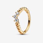 Regal Swirl Tiara Ring gold plated