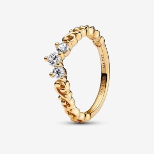 Regal Swirl Tiara Ring gold plated