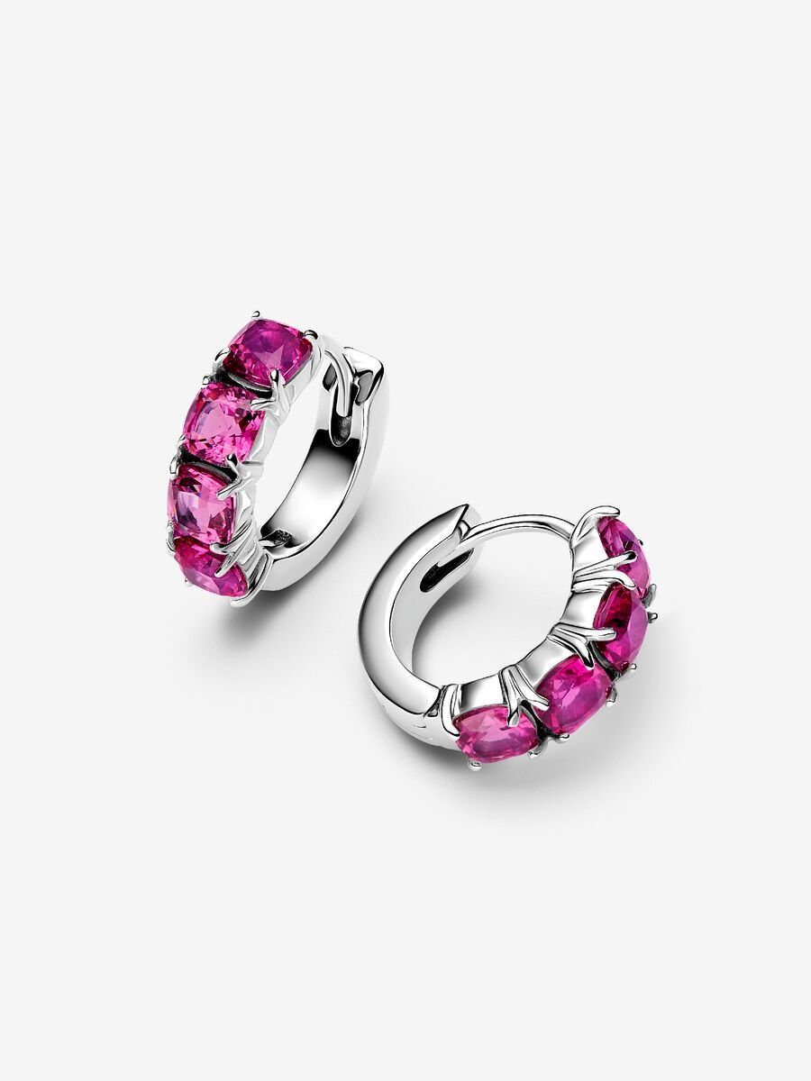 Pink Hoop Earrings
