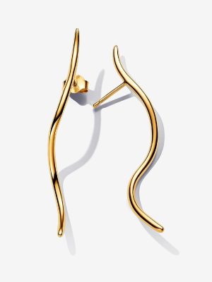 Organically Shaped Wire Stud Earrings