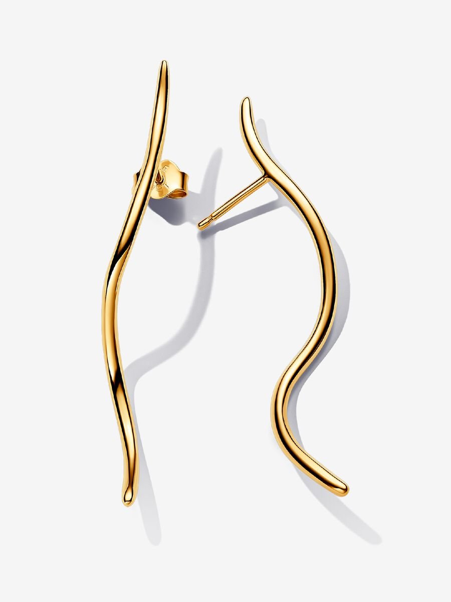 Organically Shaped Wire Stud Earrings