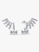 Bridgerton Sparkling Bow Climber Earrings