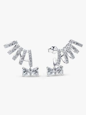 Bridgerton Sparkling Bow Climber Earrings