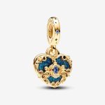 Pumpkin Carriage and Heart Double Pendant