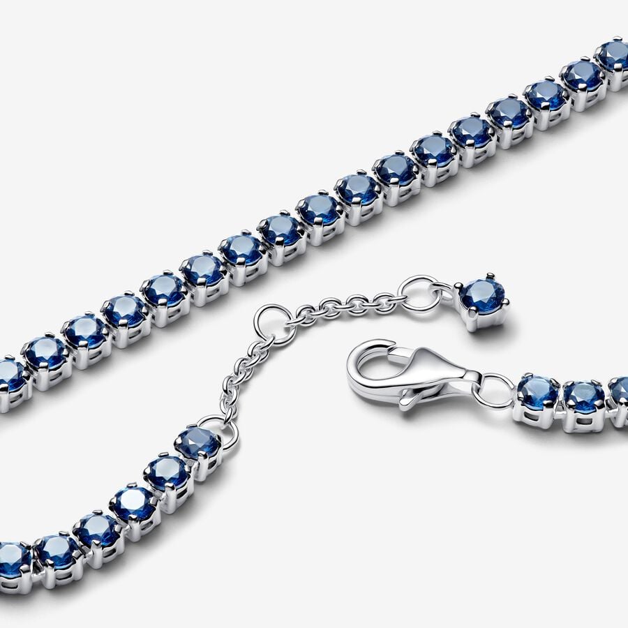 Sparkling Blue Tennis Bracelet - Image 2
