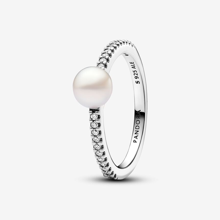 Treated Freshwater Cultured Pearl Ring Band Set - Image 2