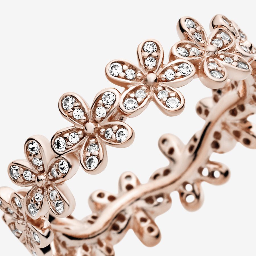 Flower Ring Rose gold plated - Image 4