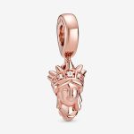 New York Statue of Liberty Dangle Charm- Rose