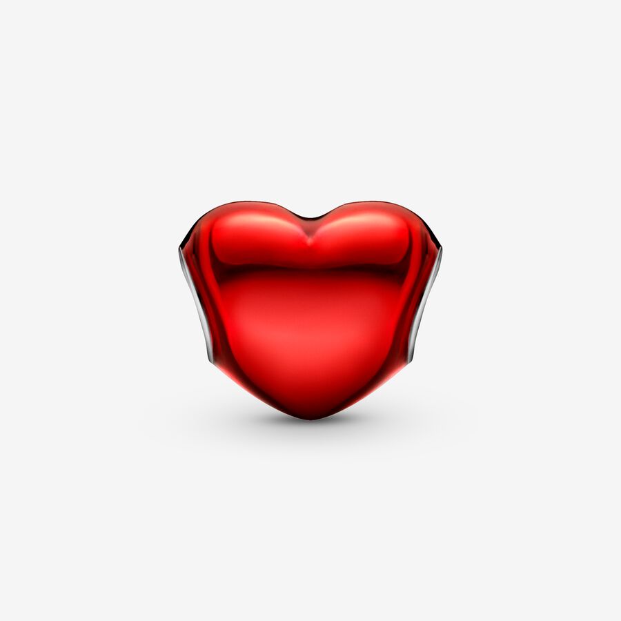 Metallic Red Heart Charm - Image 4