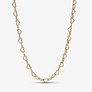 Linked Hearts Collier Necklace Gold plated