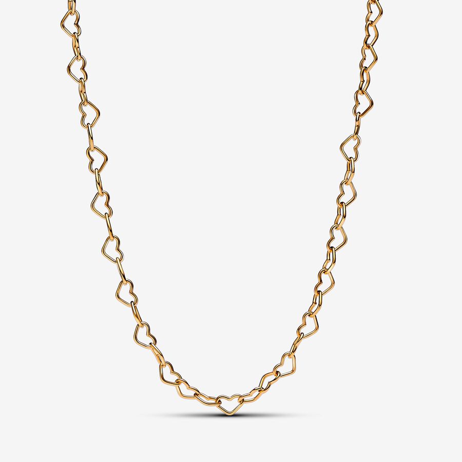 Linked Hearts Collier Necklace Gold plated