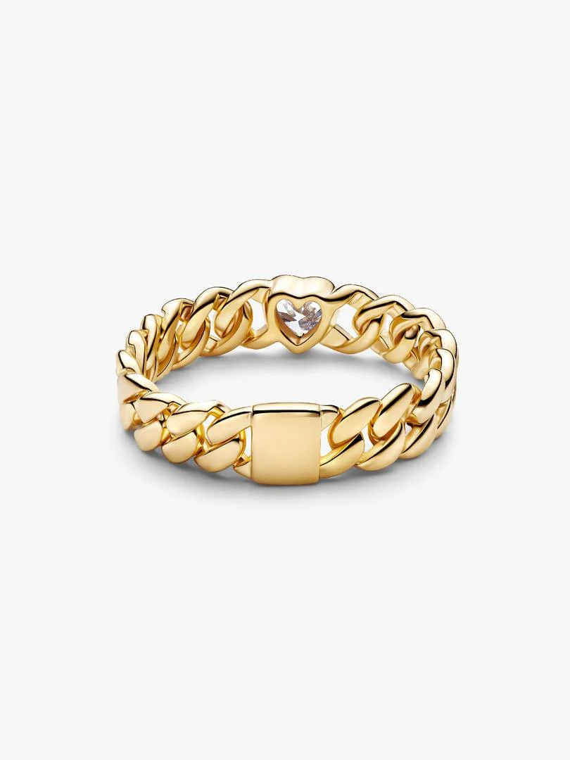 Heart Cuban Chain Ring - Image 3