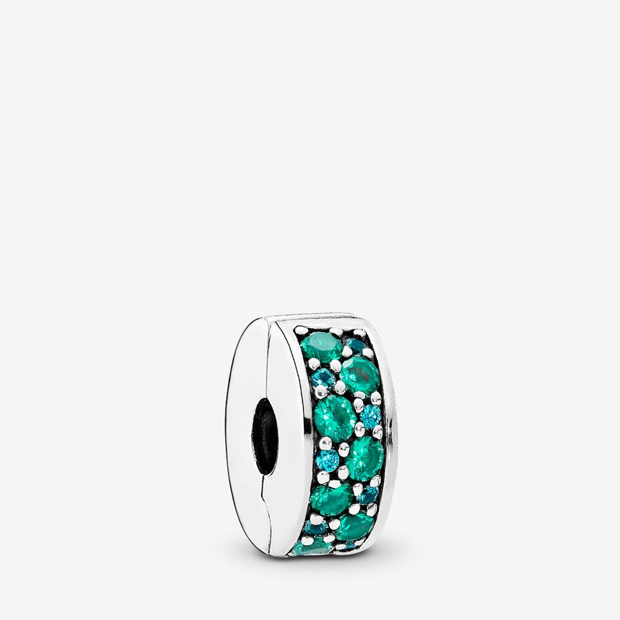 Teal Pavé Clip Charm - Image 2