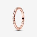 Pyramids Ring Rose gold plated