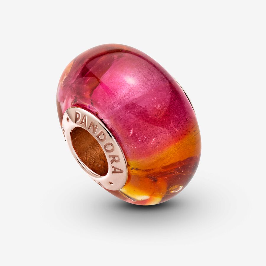 Glittering Sunset Murano Glass Charm - Image 2